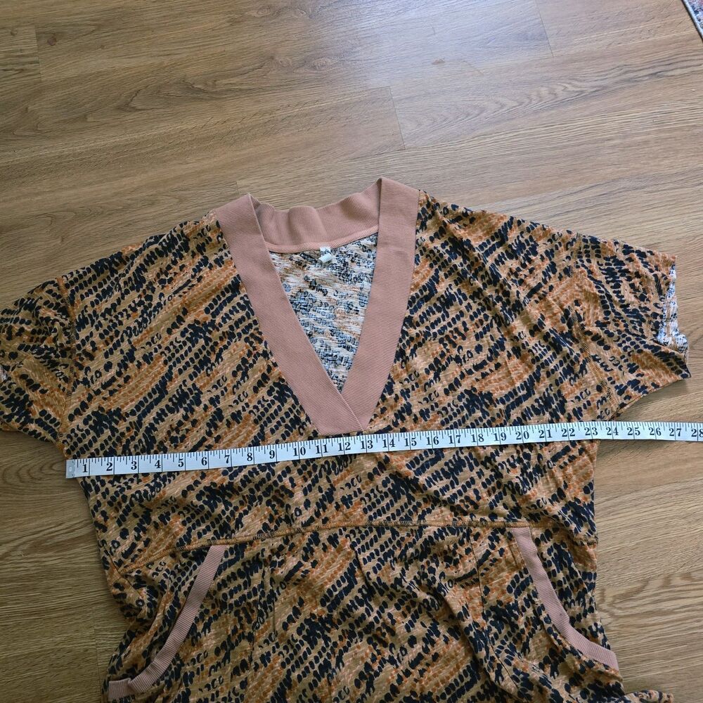 Intimately Free People Why Not Romper Printed Brown Multi Women's S Loose Fit - Picture 9 of 13